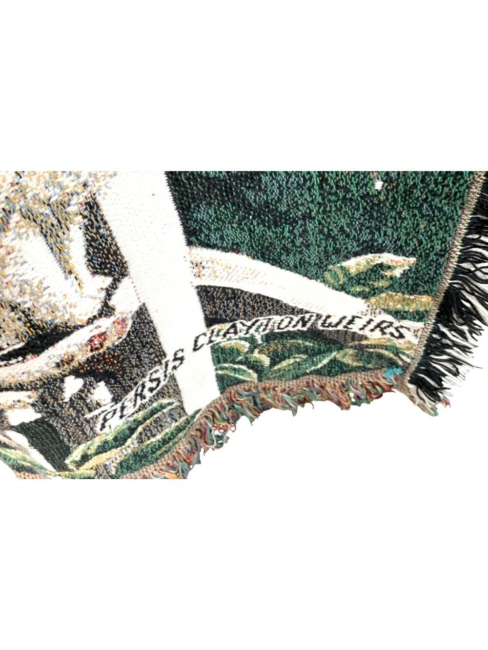 Persis Clayton Weirs Cats Kitten Flower Tapestry Throw Blanket 42" X 64" Fringe - Picture 6 of 7